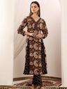 Black Printed Suit Set
