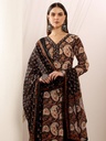 Black Printed Suit Set