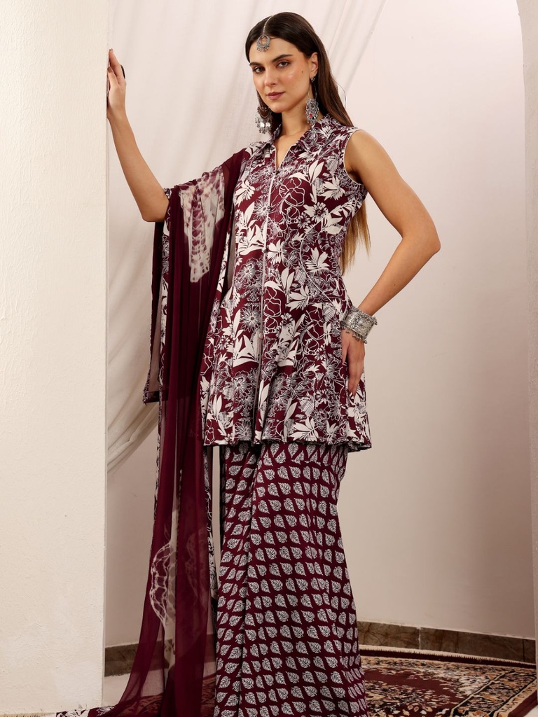 Floral Printed Suit Set