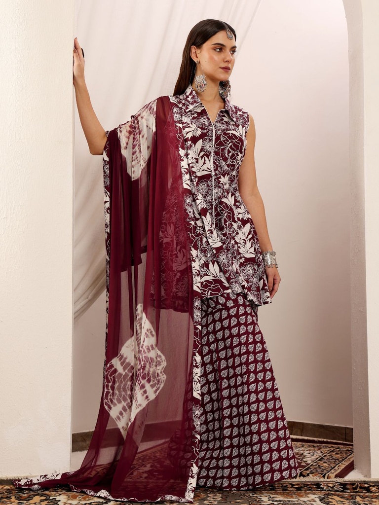 Floral Printed Suit Set