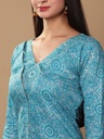 Blue Printed Suit Set 