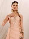Peach Chanderi Suit Set 
