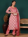Yoke Printed Suit Set 