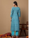 Blue Printed Suit Set 