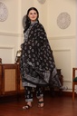 Black Printed Suit Set