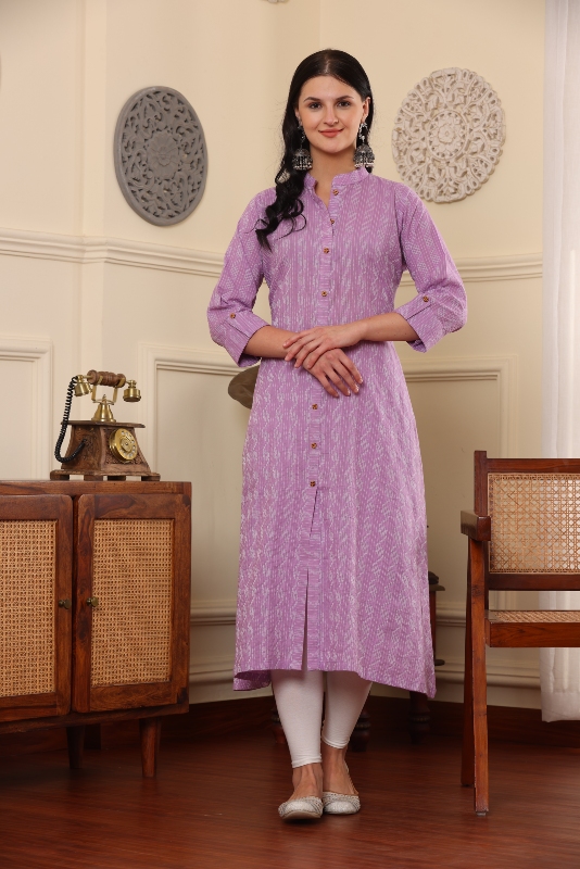 Mandarin Collar Cotton kurti