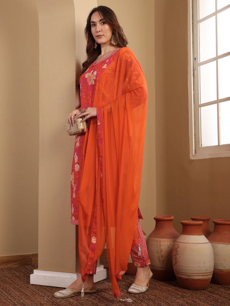 Printed Cotton Suit Set 