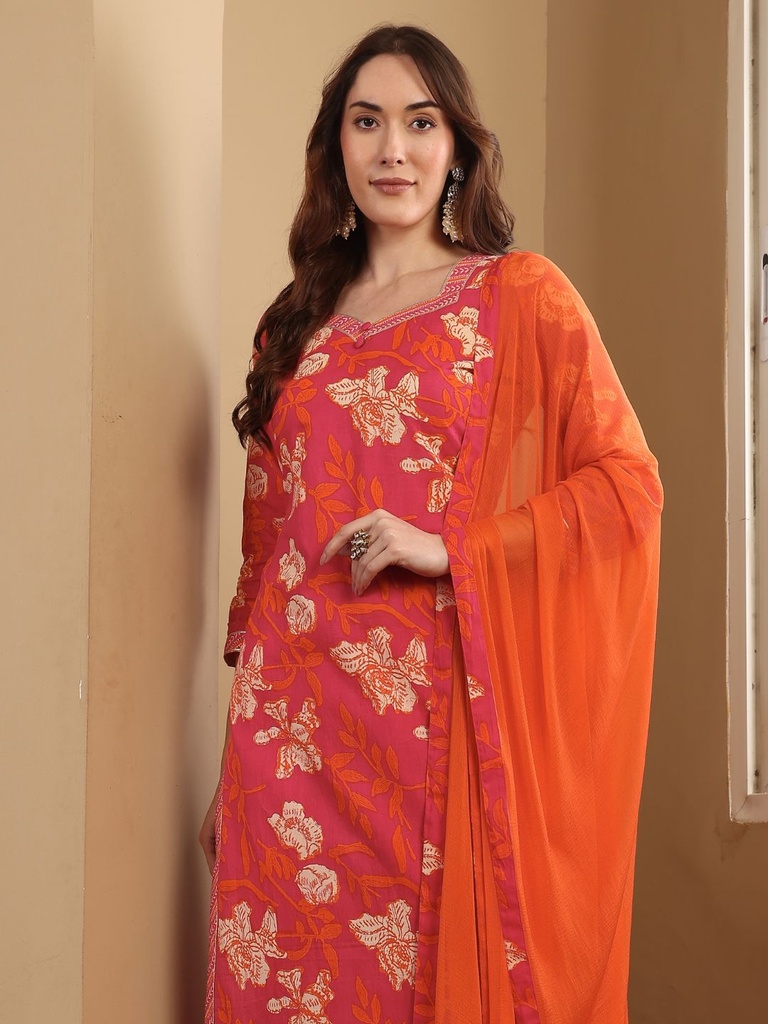 Printed Cotton Suit Set 