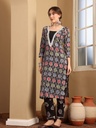 V-Neck Cotton Suit Set 