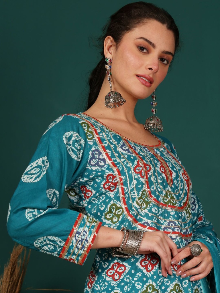Pure Printed Cotton Suit Set 