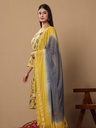 Printed Mirror Work Pure Cotton Kurta with Trouser & Dupatta