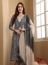 Printed Embroidered Suit Set