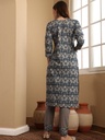 Blue Printed Suit Set