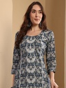 Blue Printed Suit Set