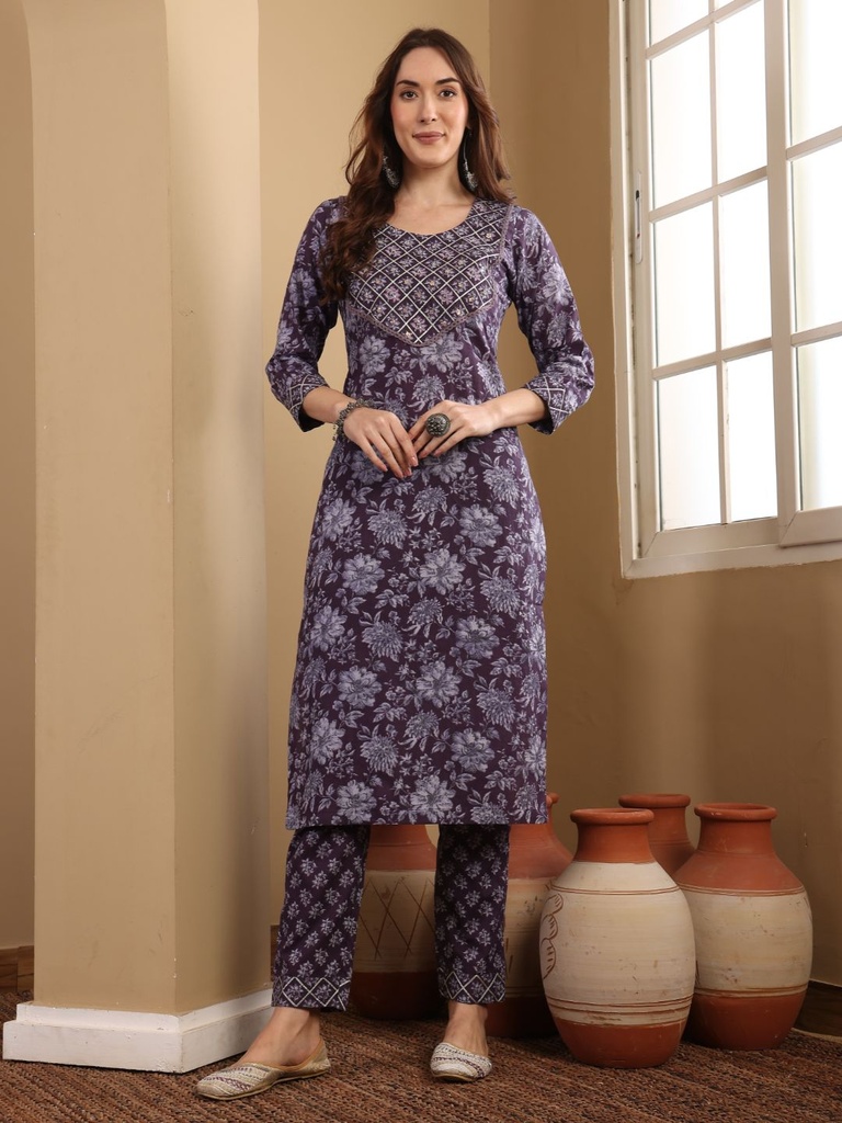 Gotta Patti Embroidered Suit Set
