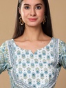 Printed Mirror Work Pure Cotton Kurta with Trouser & Dupatta