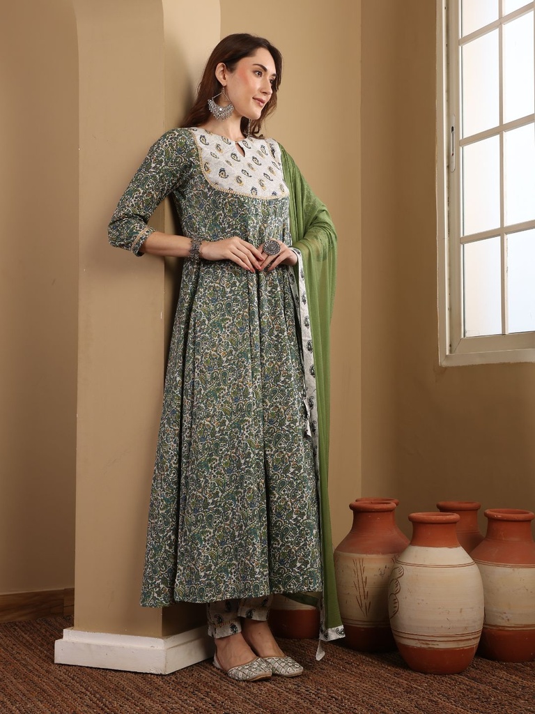 Yoke Pattern Anarkali Suit Set