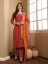 Yoke Pattern Suit Set 