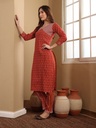 Yoke Pattern Suit Set 