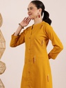 Embroidered Mustard Delight
