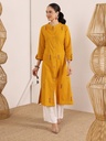 Embroidered Mustard Delight