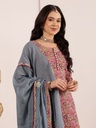Pink And Teal A-Line Kurta Set