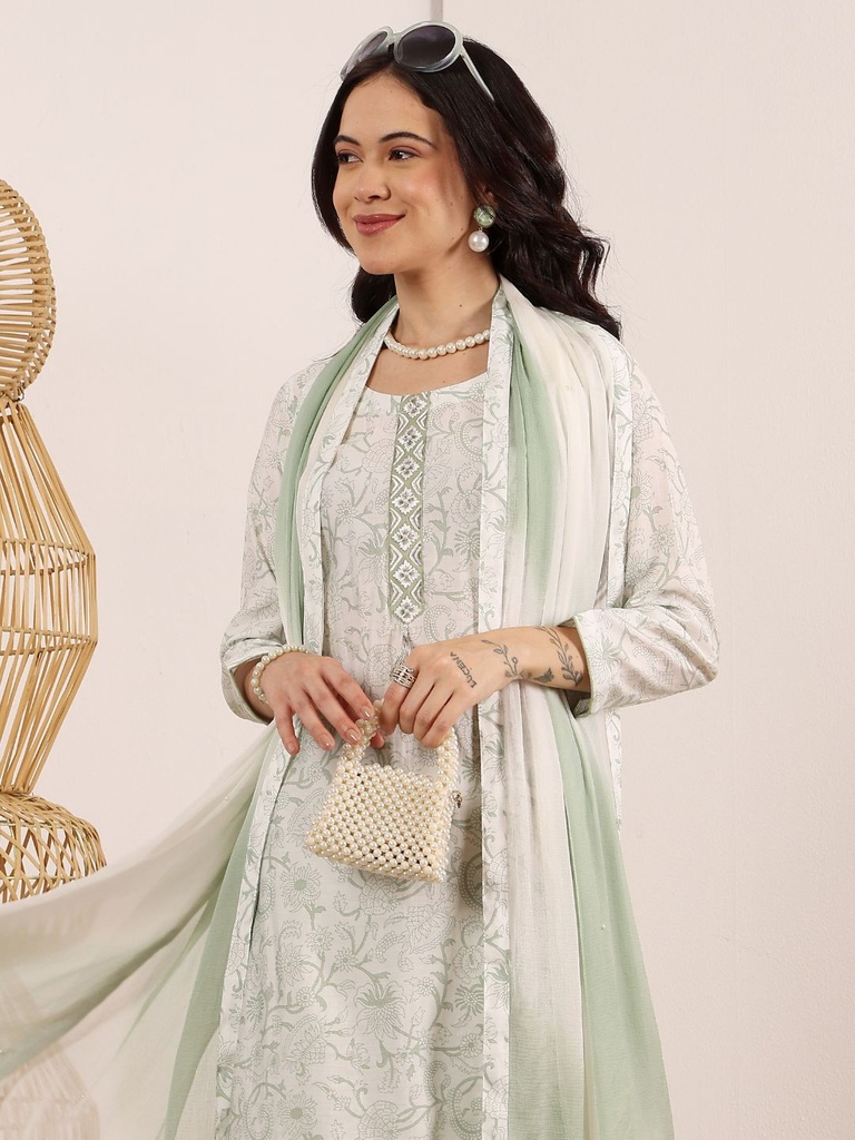 Floral Elegance With Kurta Set 