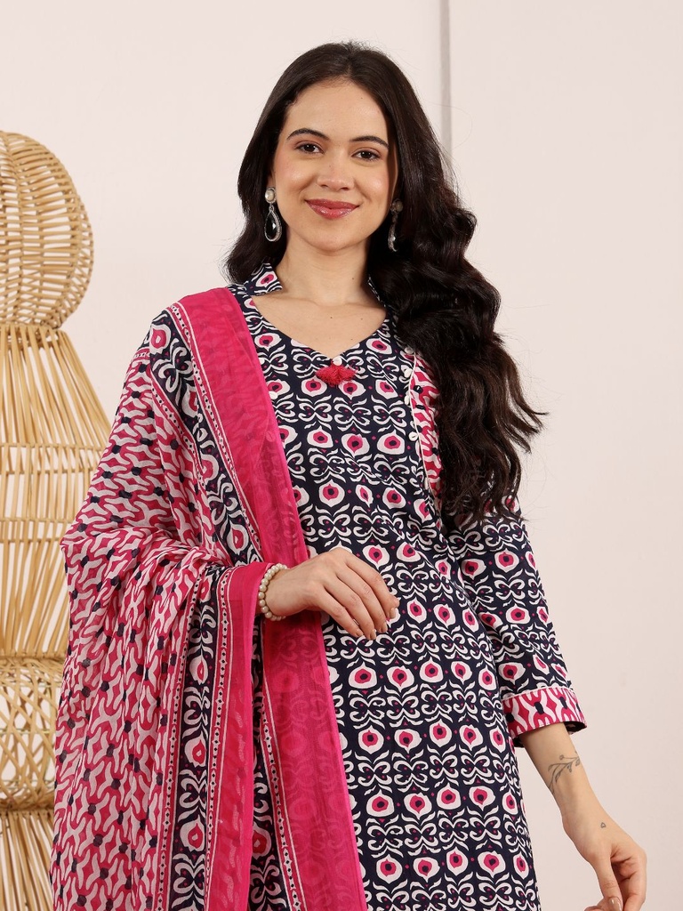 Navy And Fuchsia Ensemble 