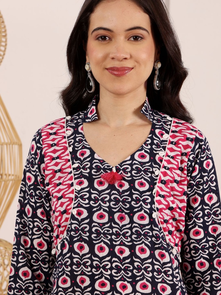 Navy And Fuchsia Ensemble 