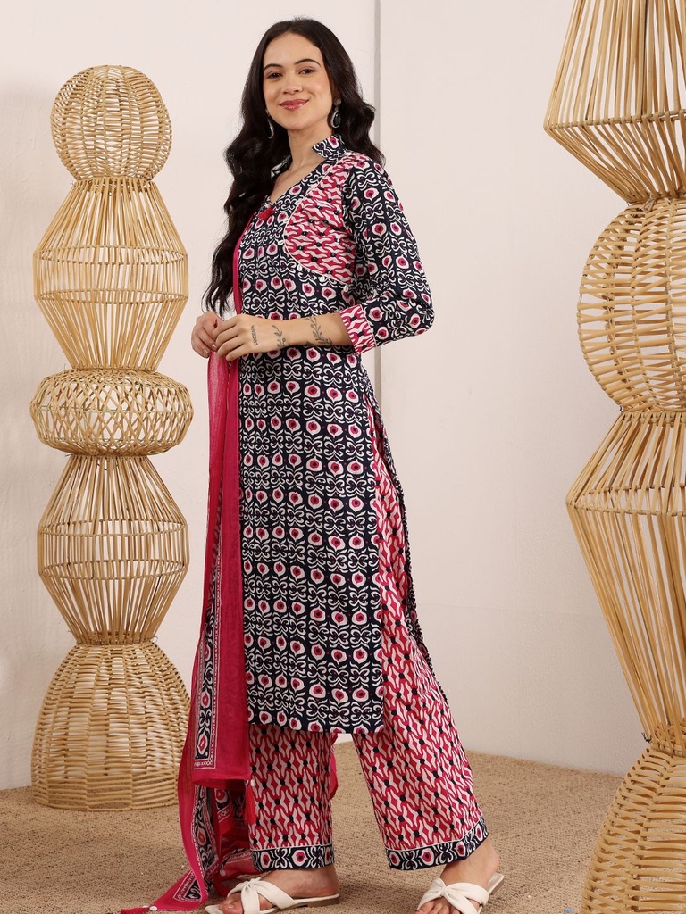 Navy And Fuchsia Ensemble 