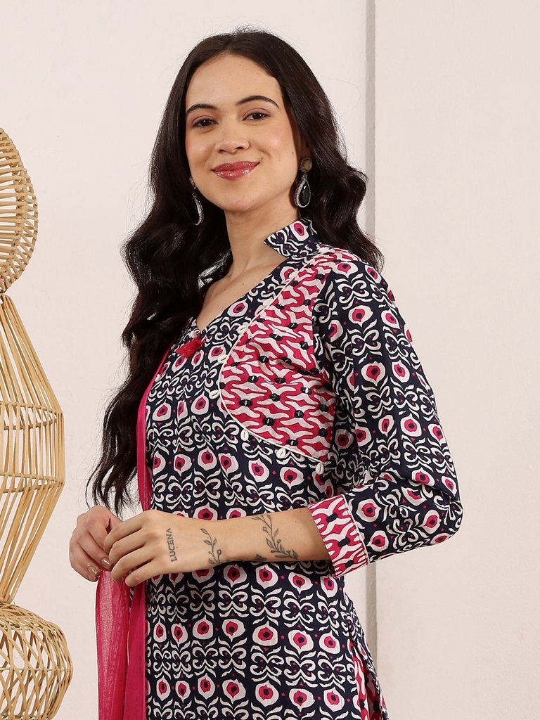 Navy And Fuchsia Ensemble 