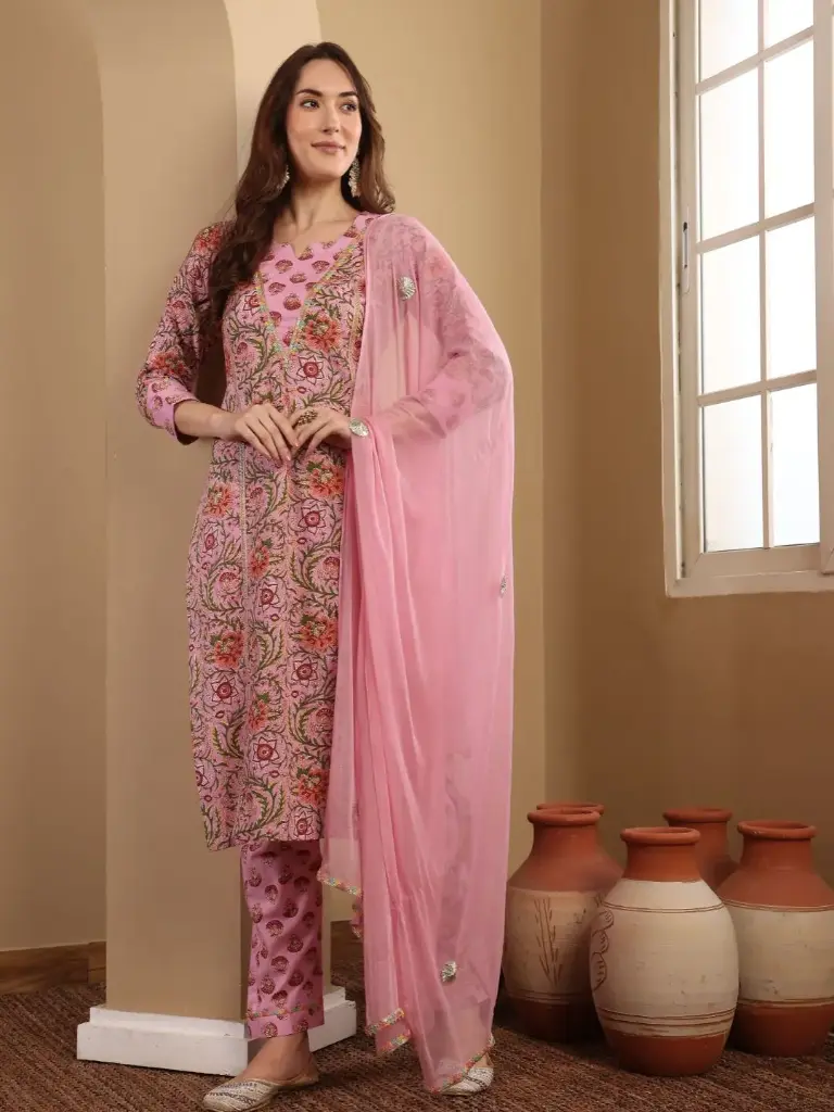  Dazzling Yoke Delight Suit Set