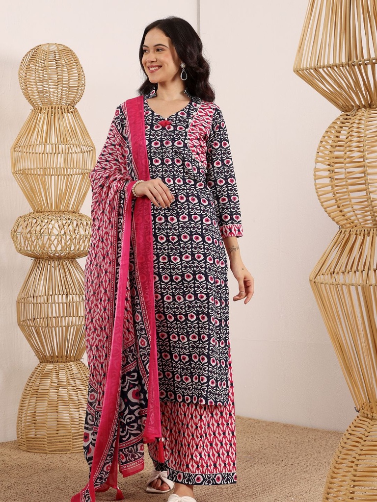Navy And Fuchsia Ensemble 
