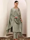 Sage Green Velvet Kurta Set