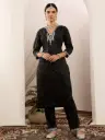 Elegant Ash Woolen Kurta Set 