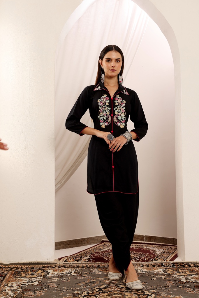 Dhoti Black Co-Ord Set