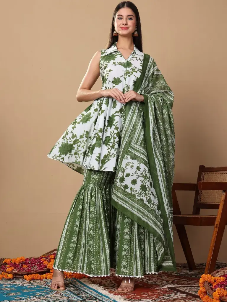  Green Lush Layer Suit Set