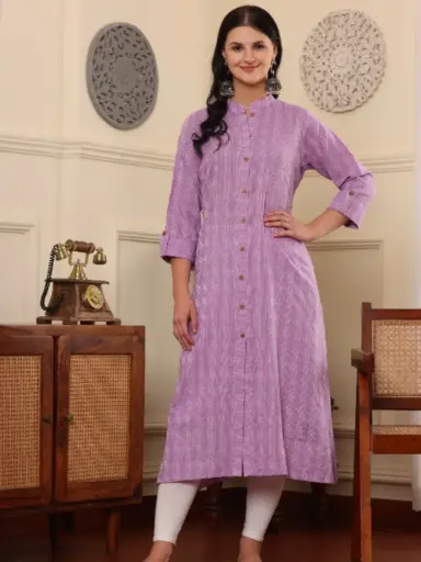 Lilac Elegance Kurta