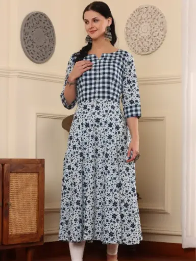 Petal & Plaid Kurta