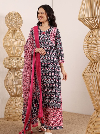 Navy And Fuchsia Ensemble 